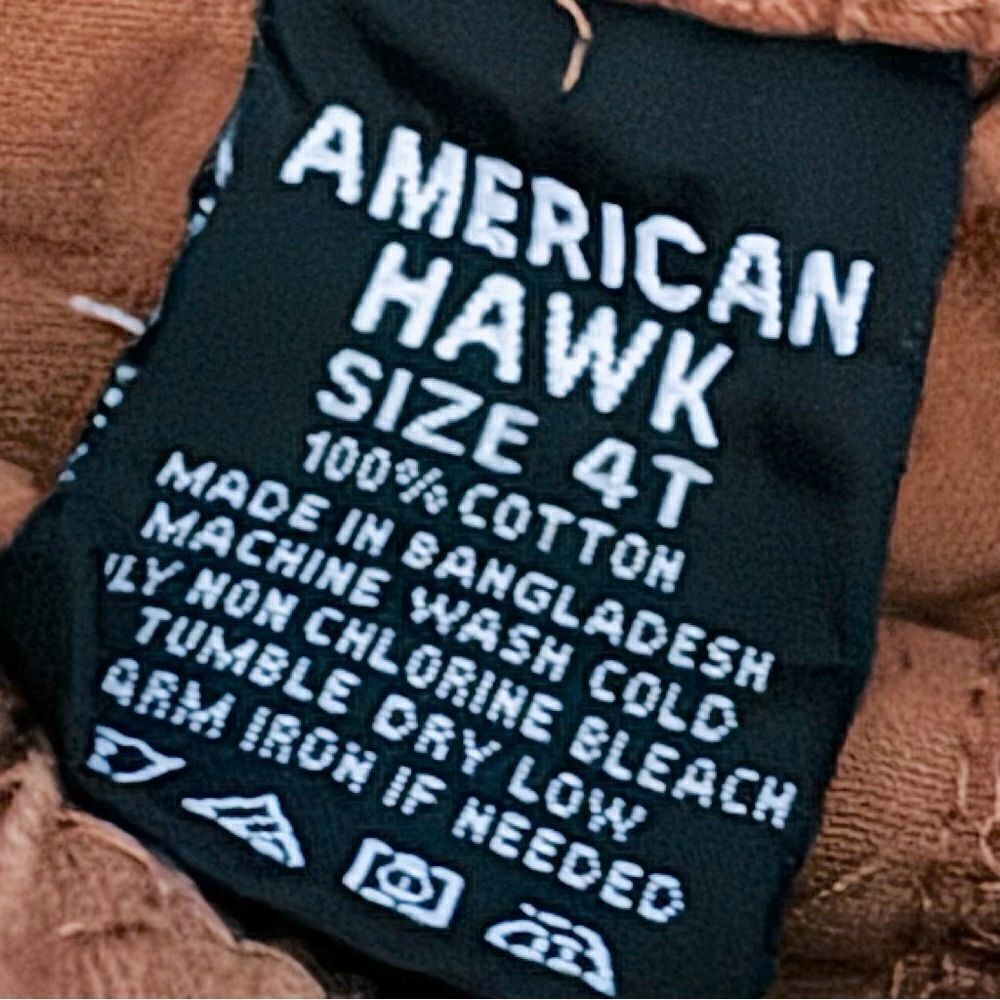 American Hawk Brown Shorts Size 4T - Picture 5 of 5